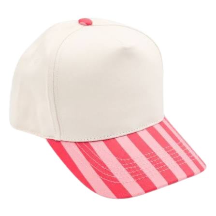 red striped white hat
