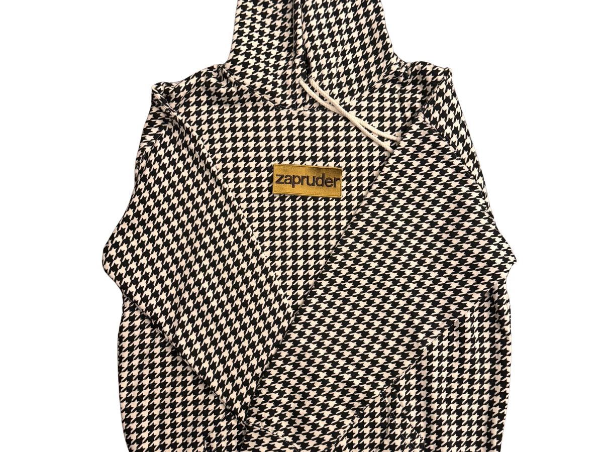 zapruder checkered frame hoodie