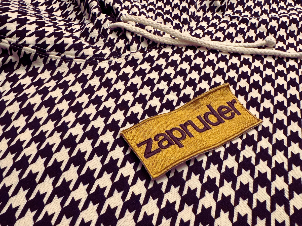 zapruder checkered frame hoodie