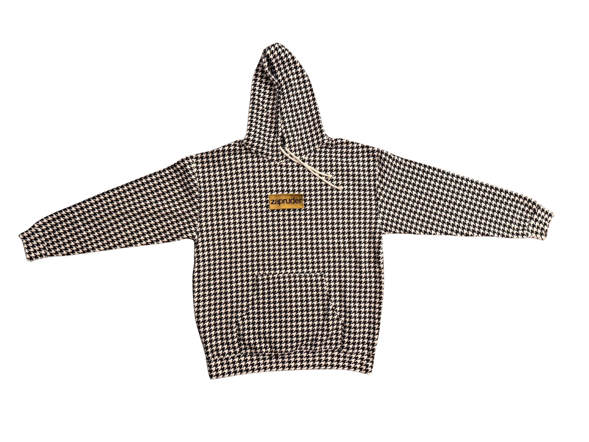 zapruder checkered frame hoodie